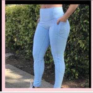 Blue pastel til you collapse brand new leggings